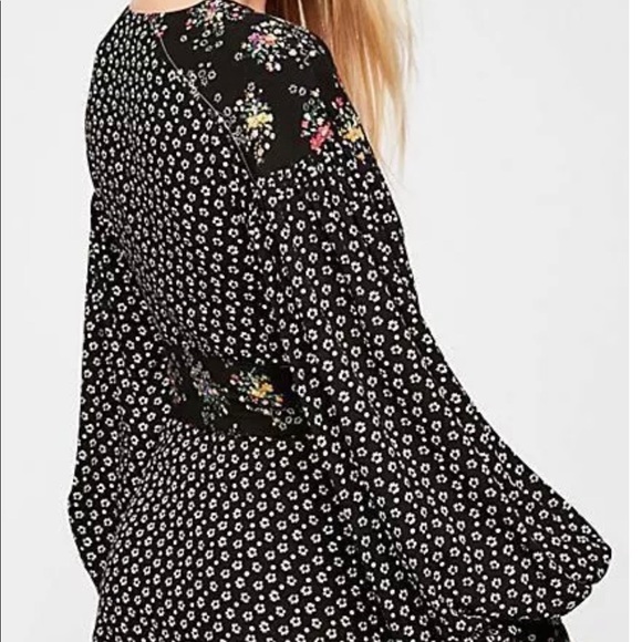 Free People printed long sleeves mini dress NWOT - Picture 8 of 8